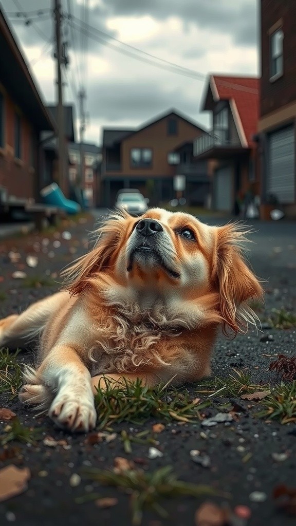 Rusty's Brave Stand: A Stray Dog's Fight for Life