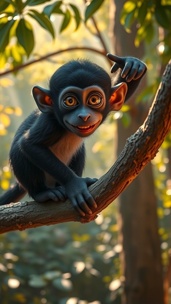 Monkey's Animal Selfie Fun