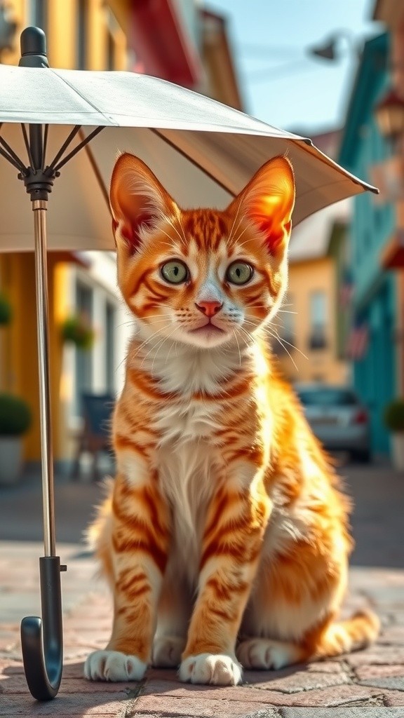 Kucing Oren dan Payung Ajaib Penjual Nasi Goreng