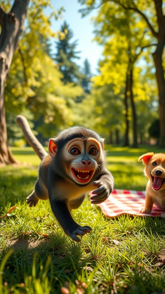 Banana Heist: Monkey Mischief vs. Dog Dilemma!