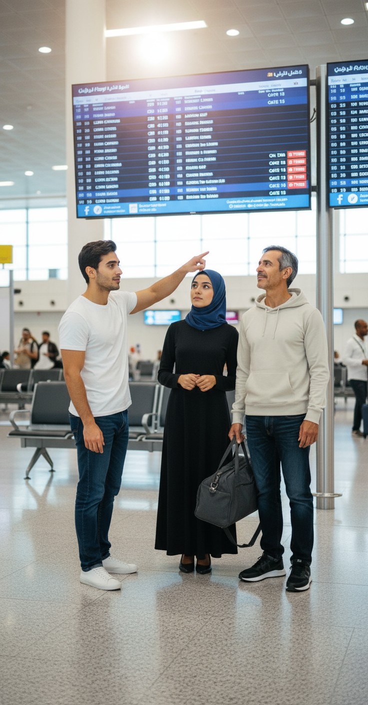 Riyadh Airport Par Dosto Ka Flight Intzaar