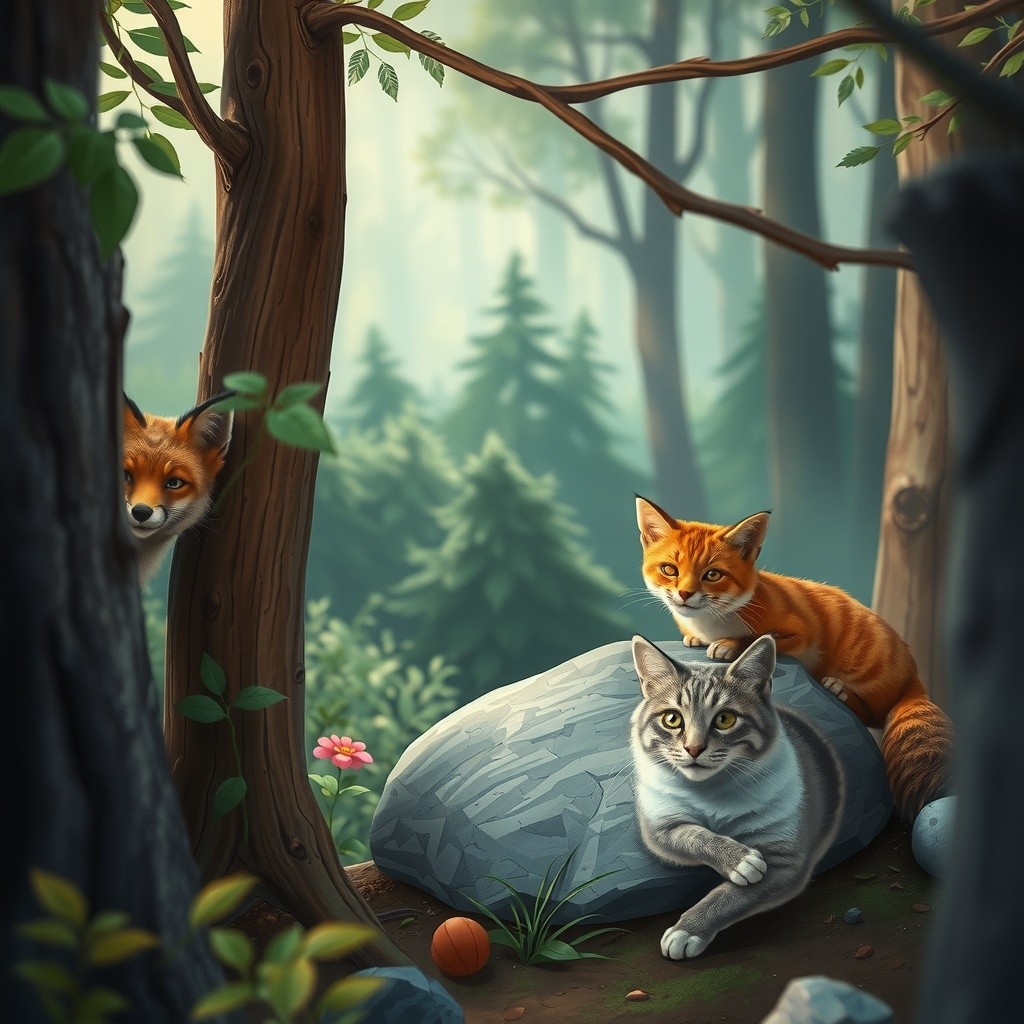 Felix the Fox and Whiskers the Cat: A Lesson in Friendship
