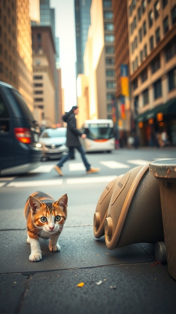Anak Kucing Mencari Induk yang Hilang