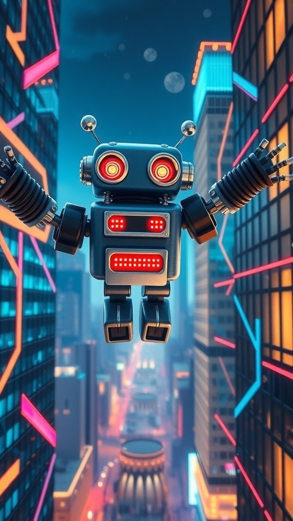 Silent Guardian of the Futuristic Metropolis