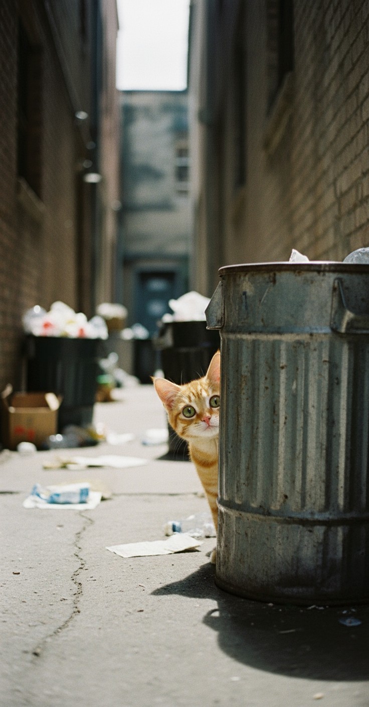 A Struggling Little Cat's Journey