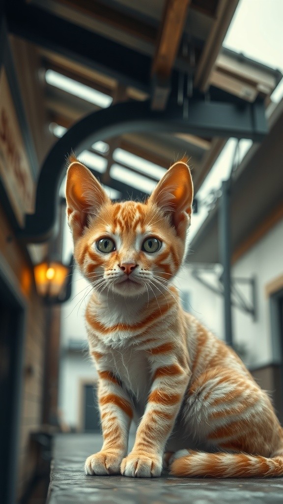 Kucing dan Payung Merah