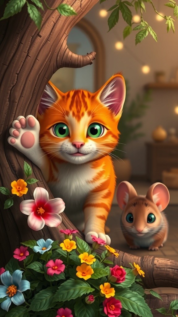 बुद्धिमान चिंटू और चालाक बिल्ली म्याऊं