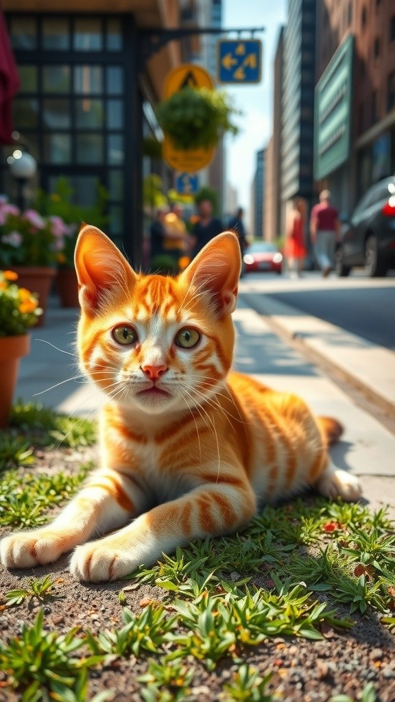 Kucing Oren Naik Ojek Santai