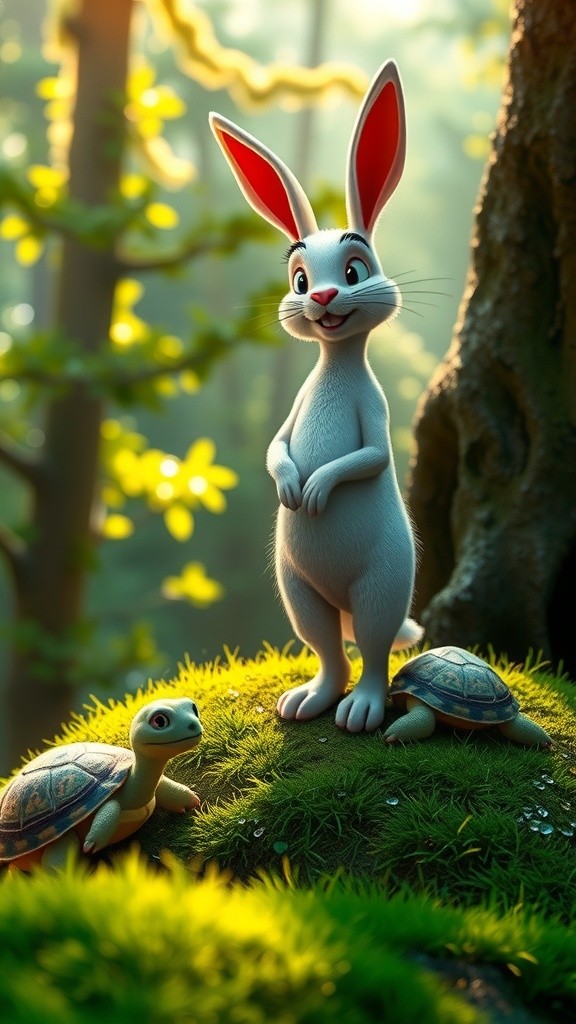 Kelinci Sombong dan Kura-kura Tekun