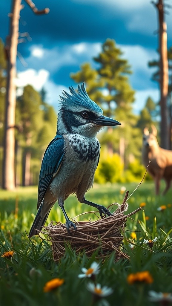 Defender of the Sky: A Mother Bird's Battle Against the Serpent