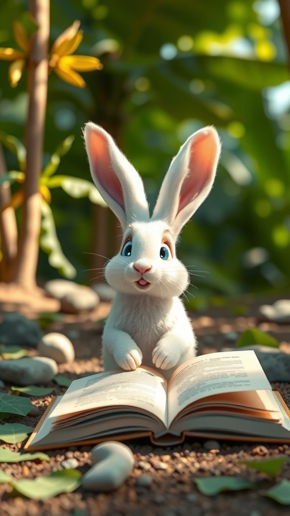 Kelinci Bubu dan Daun Pisang yang Terbang