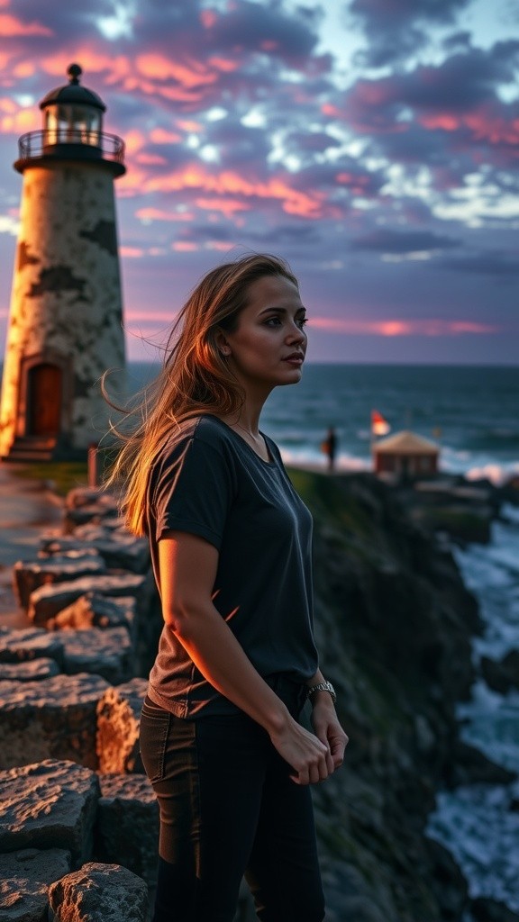 Eternal Embrace at the Lighthouse