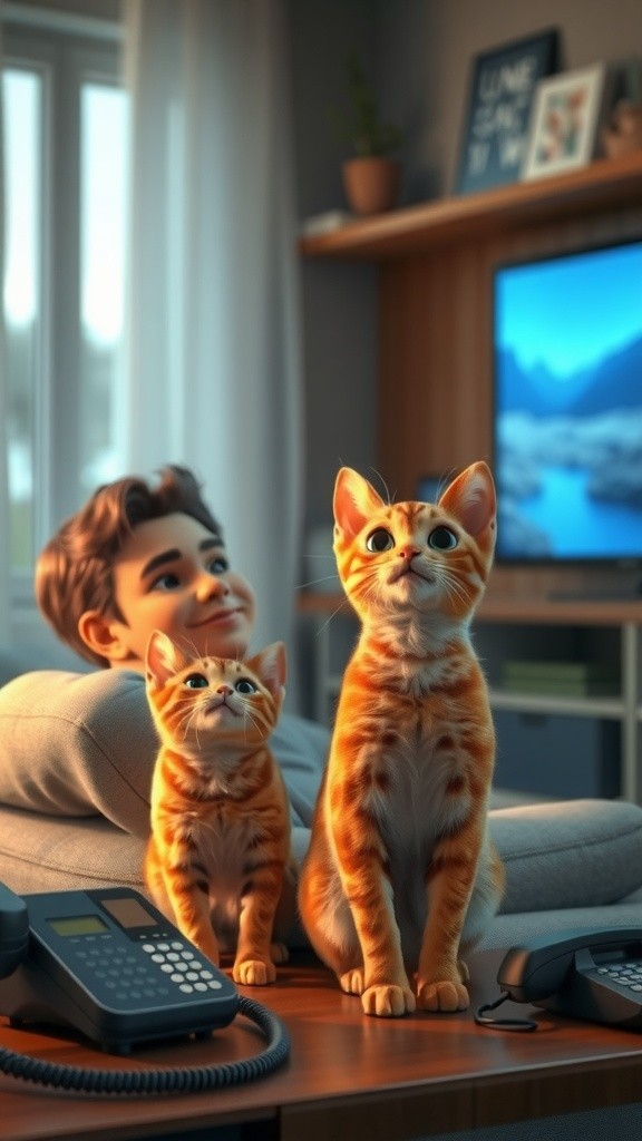 Pixel Si Kucing Pesan Makanan Melalui Telepon!