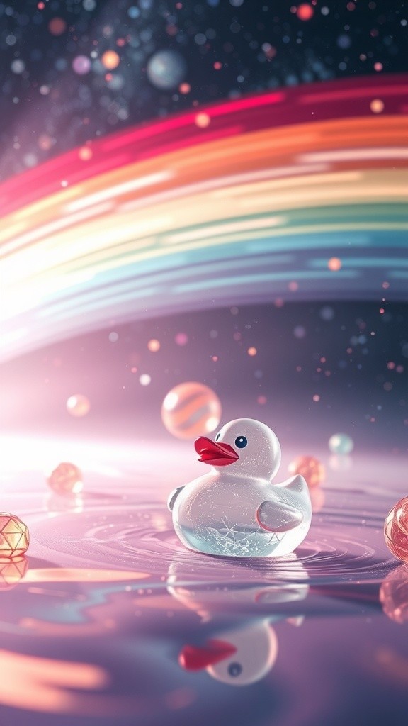 Celestial Canine: A Puppy’s Journey Through a Rainbow Nebula