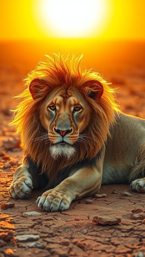 The Lion's Struggle for Survival