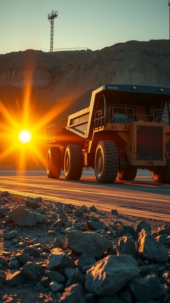 Golden Hour at the Mining Site