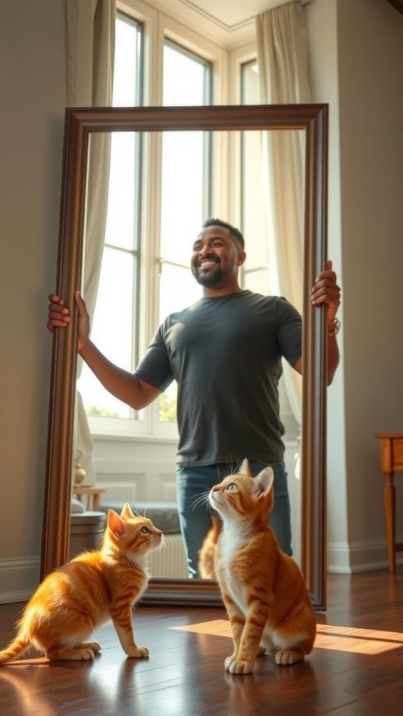 Oyen vs Cermin: Pertarungan Kucing