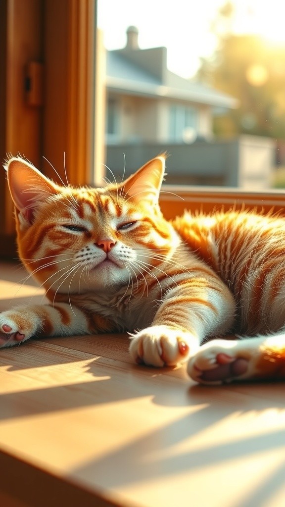 Kucing Santai di Jendela Sore