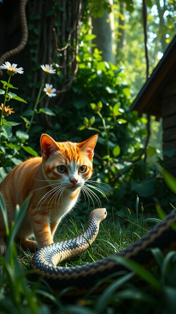 شیری: بلی اور سانپ کی بہادری کی کہانی