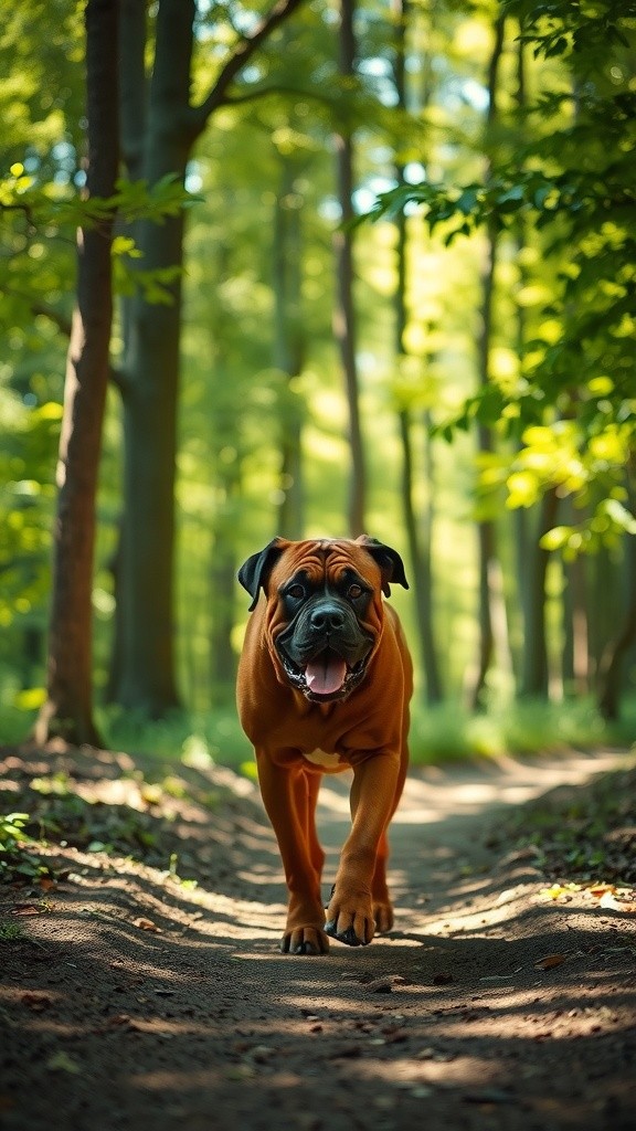 Wolves Chase Brutus the Bullmastiff in the Woods