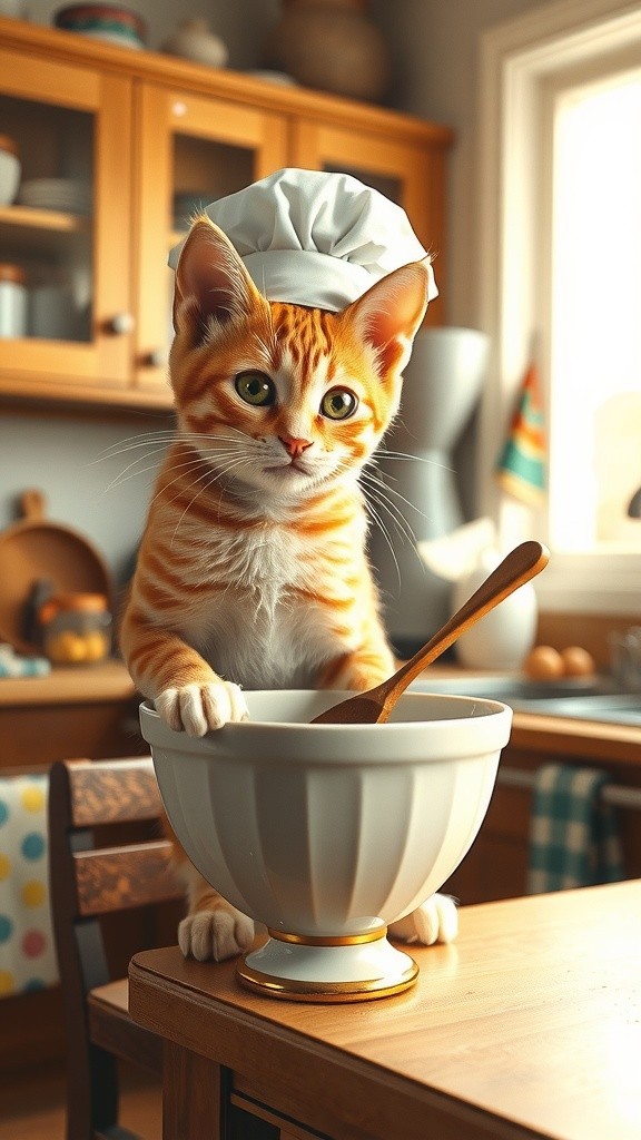 Kucing Kecil yang Menggemaskan saat Makan