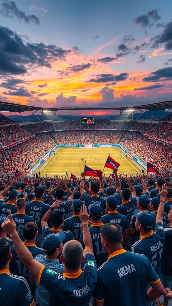 Kemeriahan Aremania di Kanjuruhan