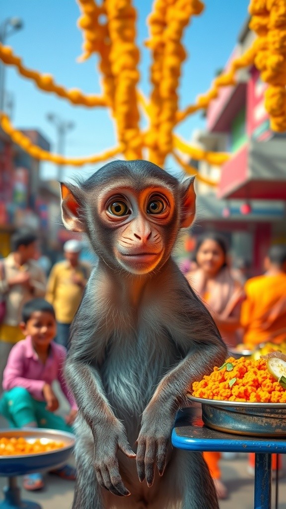 Monkey's Food Adventure in Lahore