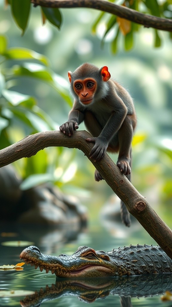 चालाक बंदर और मूर्ख मगरमच्छ की कहानी