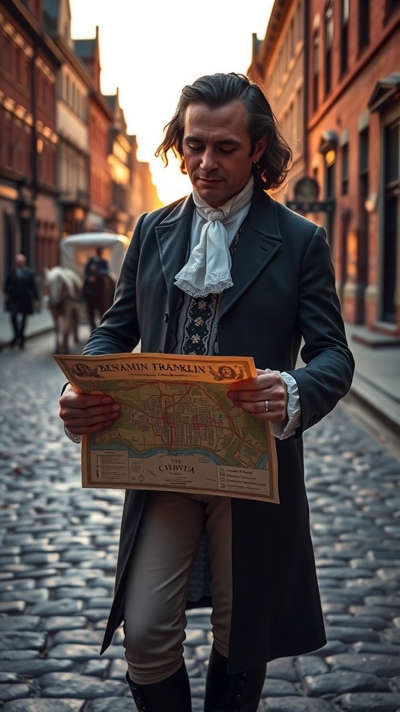 Franklin's Marvel: A Time-Traveling Encounter with Modernity