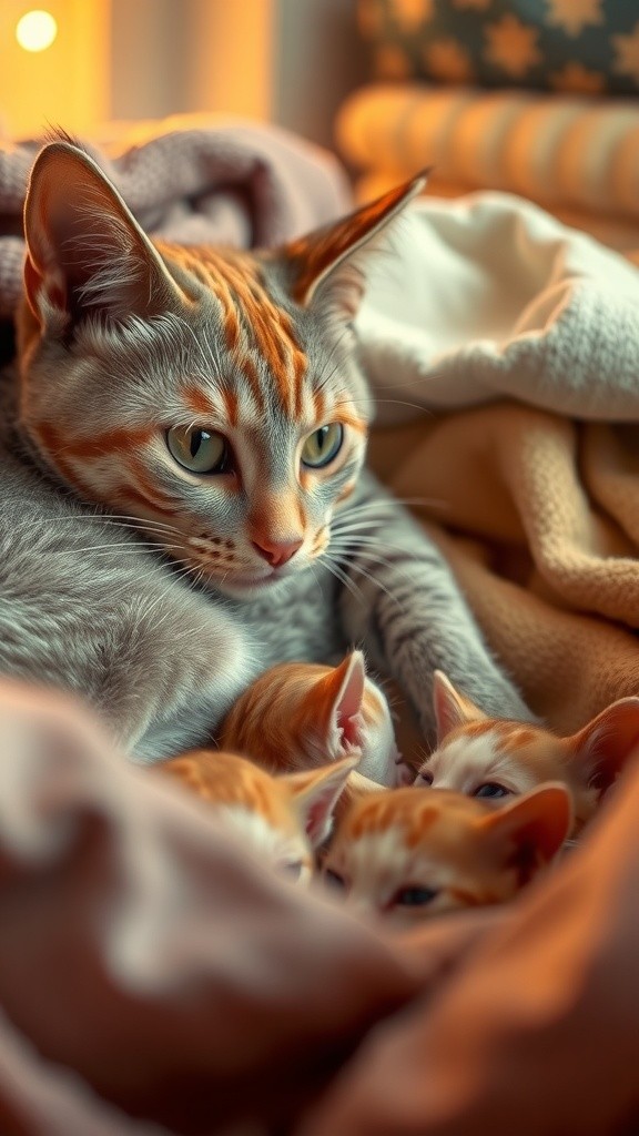 Kucing Betina dan Anak-Anaknya yang Hilang