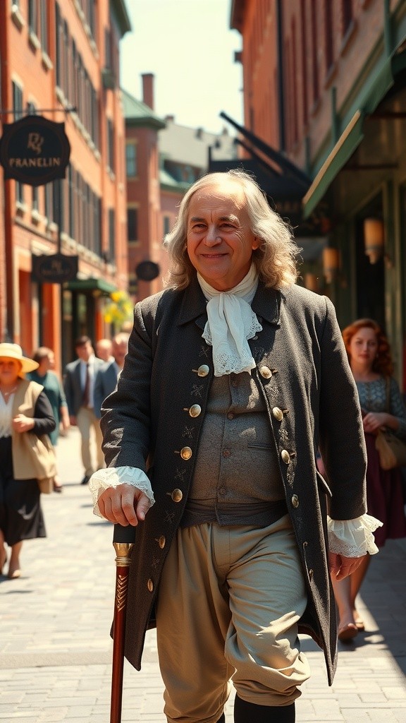 A Journey Through Time: Franklin Meets the Future