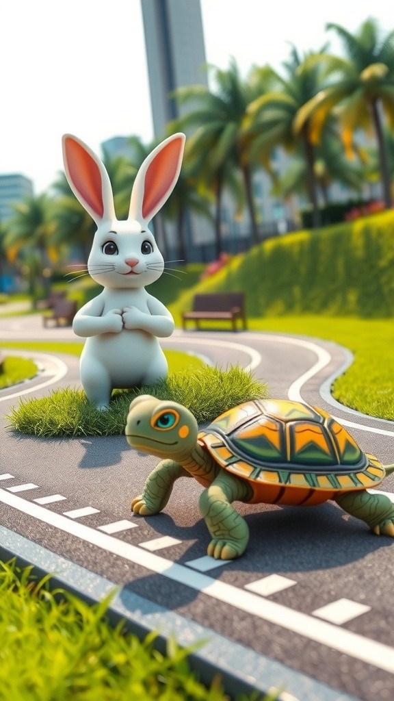 Kelinci vs Kura-kura: Upgrade Pertarungan!