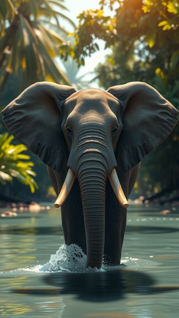 Wild Splash: A Baby Elephant's Jungle Adventure