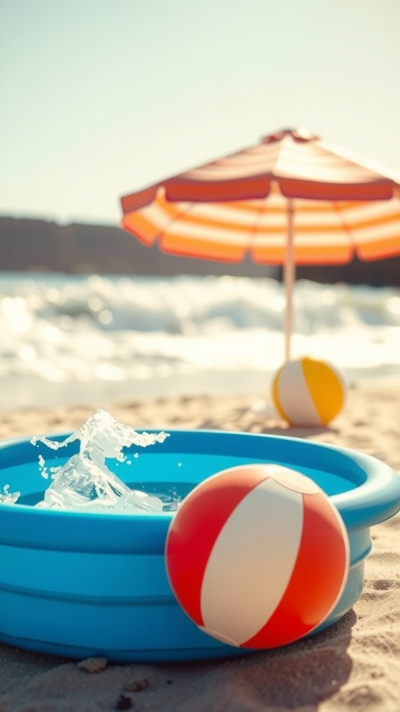 Cat and Baby Enjoying Pool Playtime