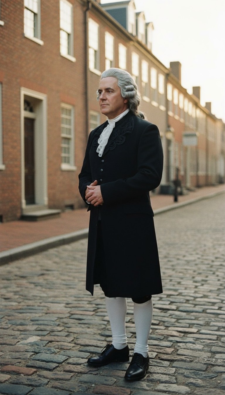 Franklin's Astonished Encounter with the Future: A Journey through Time and Technology!