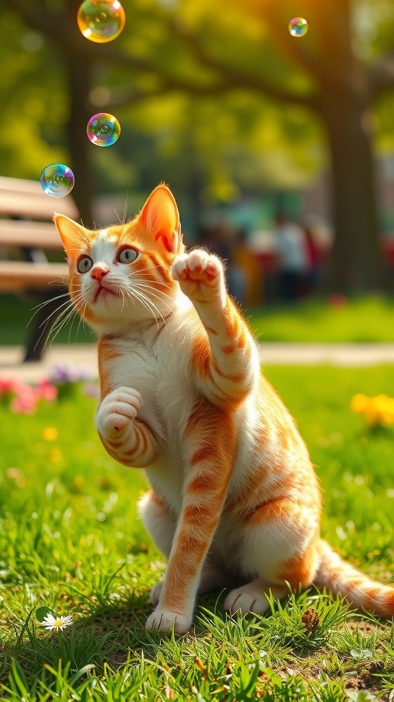 Anak Kucing dan Petualangan Gelembung Sabun