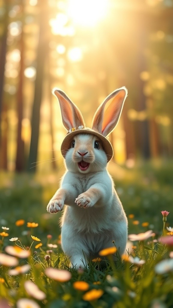 Kelinci dan Topi yang Terbang