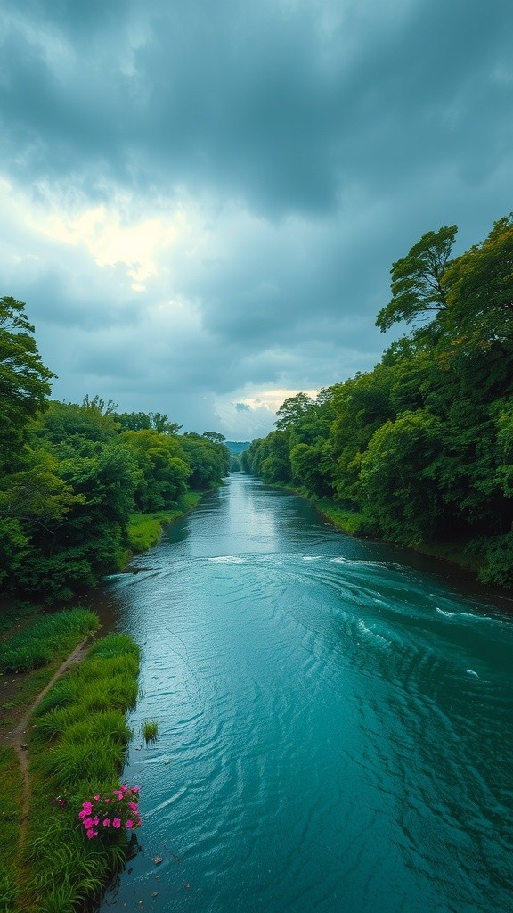 Emerald Waves: The Frio River After Rain