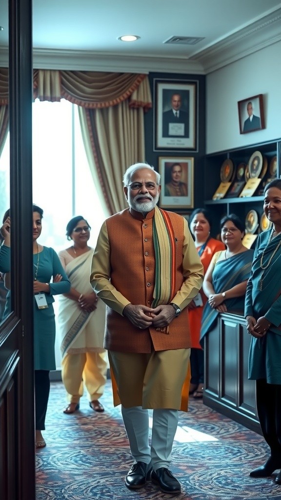 Discussion between Indian Women Cricket Team and PM Modi