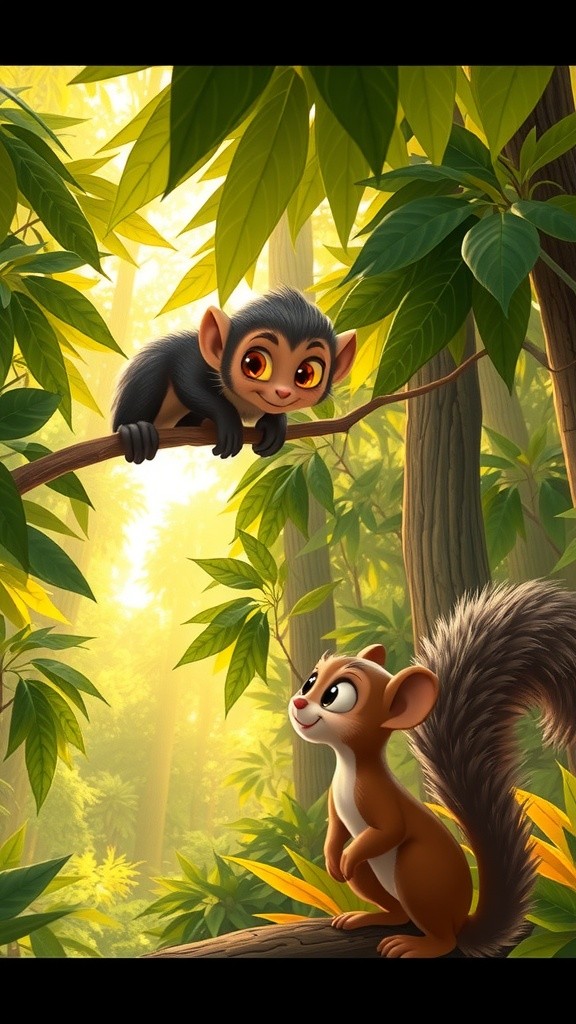 Monkey and Squirrel: A Race of Friendship