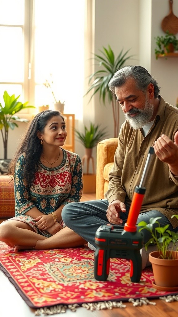 पत्नी और पति की दरवाजा हटाने की जद्दोजहद