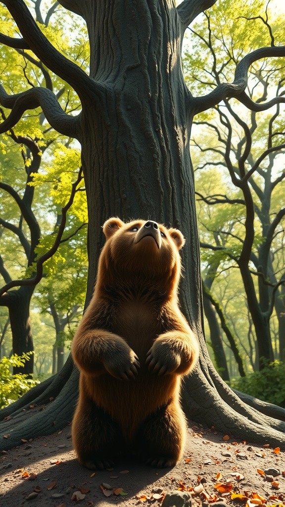 A Bear Stuck in a Tree