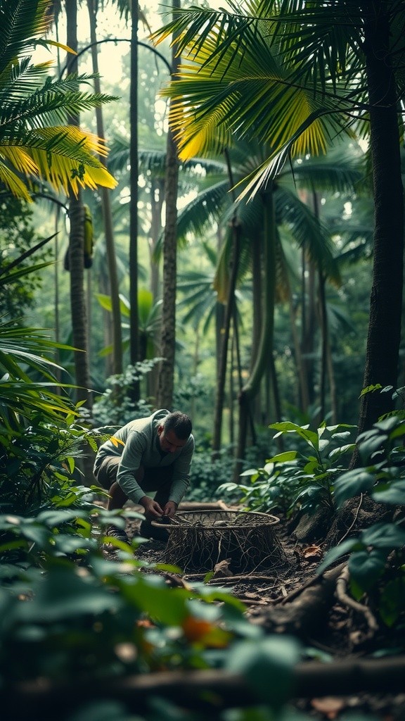 Trapped Hunter in the Jungle