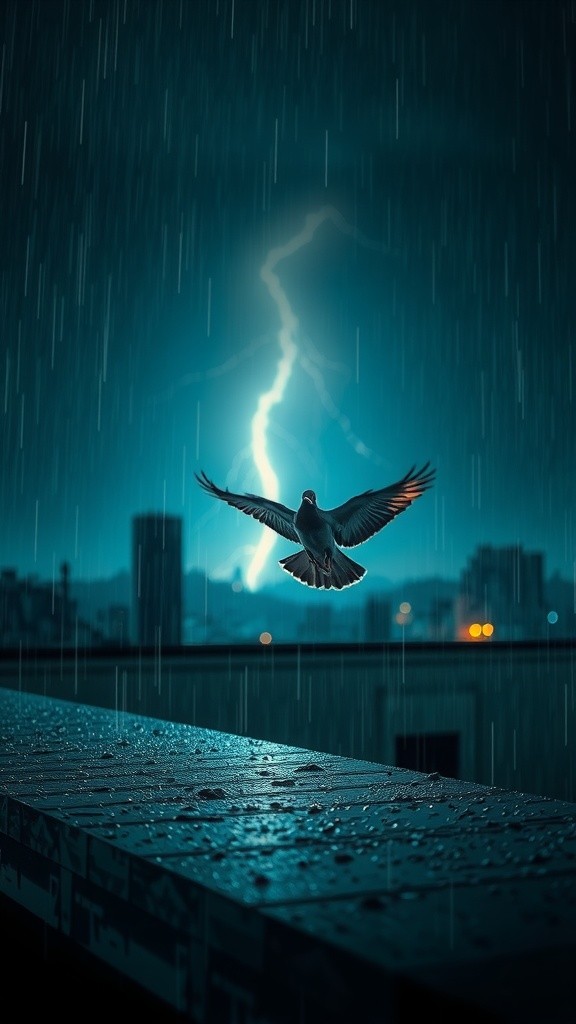 کبوتر کا طوفان میں سفر