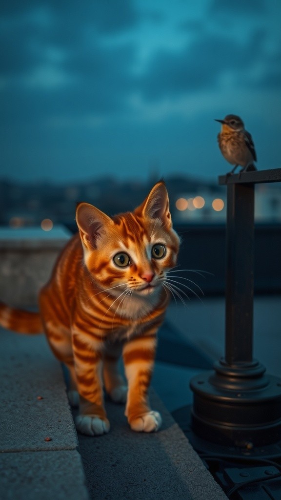 بلی اور کبوتر کی غیرمتوقع دوستی