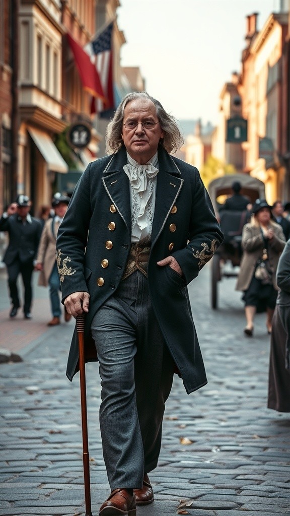 Franklin's Time Jump: A Journey to Modern Philadelphia