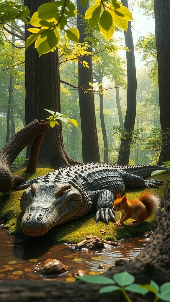 Bayo the Kind Crocodile and Tupi the Scared Squirrel