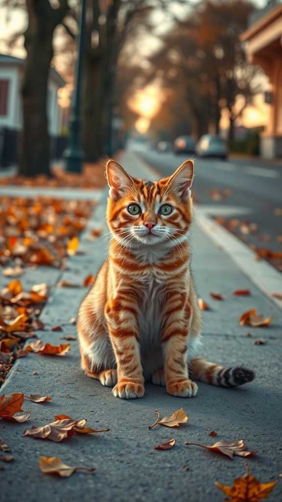 Kesepian Kucing Kecil di Sore Hari