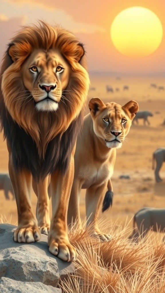 A Lion's Battle with Each Other