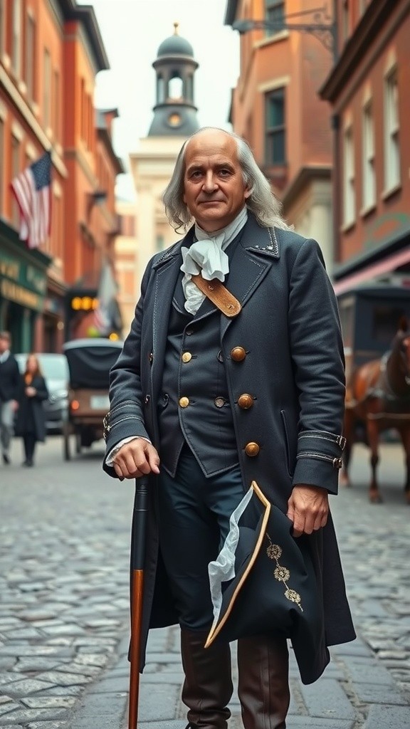 Benjamin Franklin's Astonishment: Encountering a Smartphone!